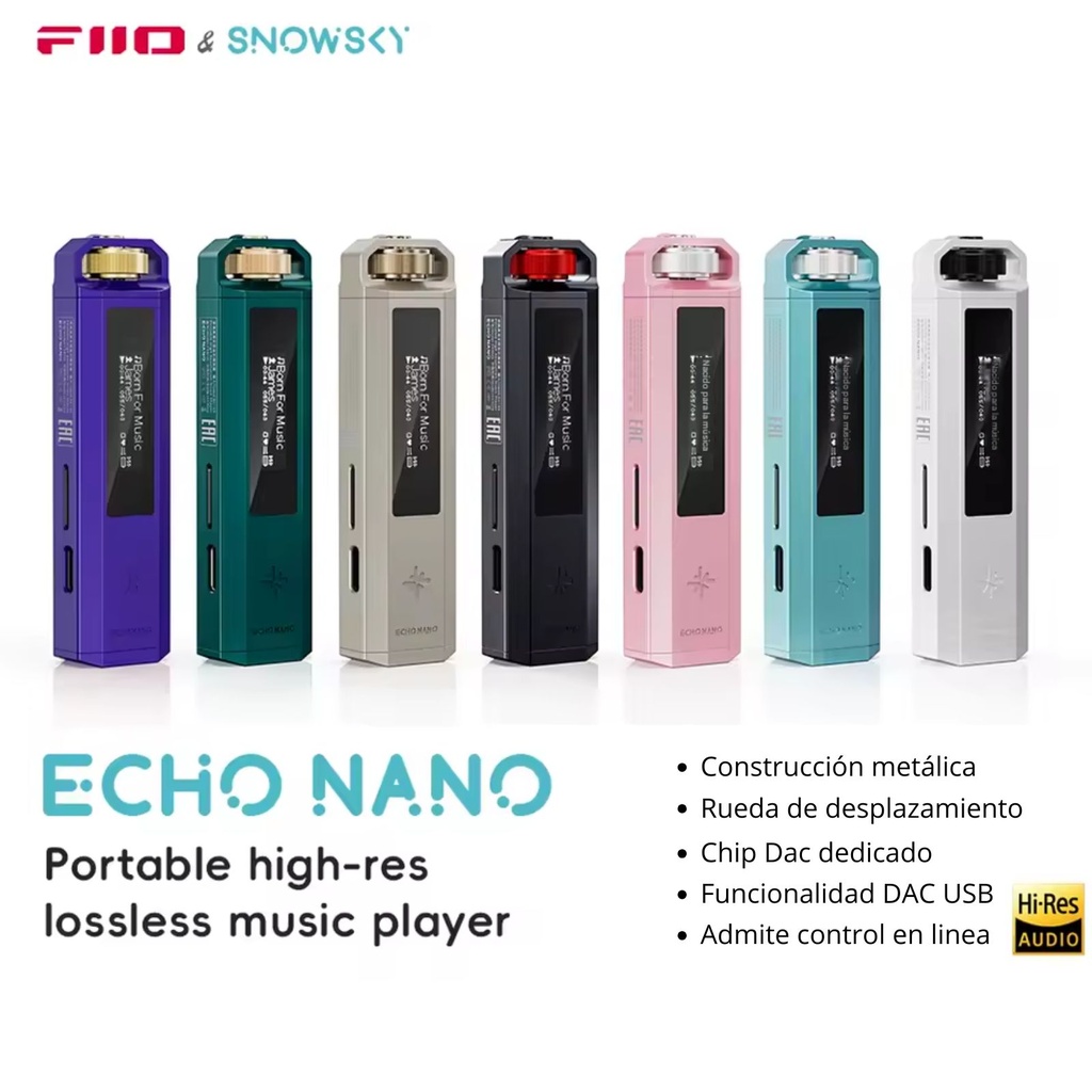 FiiO Snowsky ECHO NANO | Reproductor MP3 Hi-Res DAC CS43131